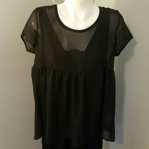 Black babydoll shirt